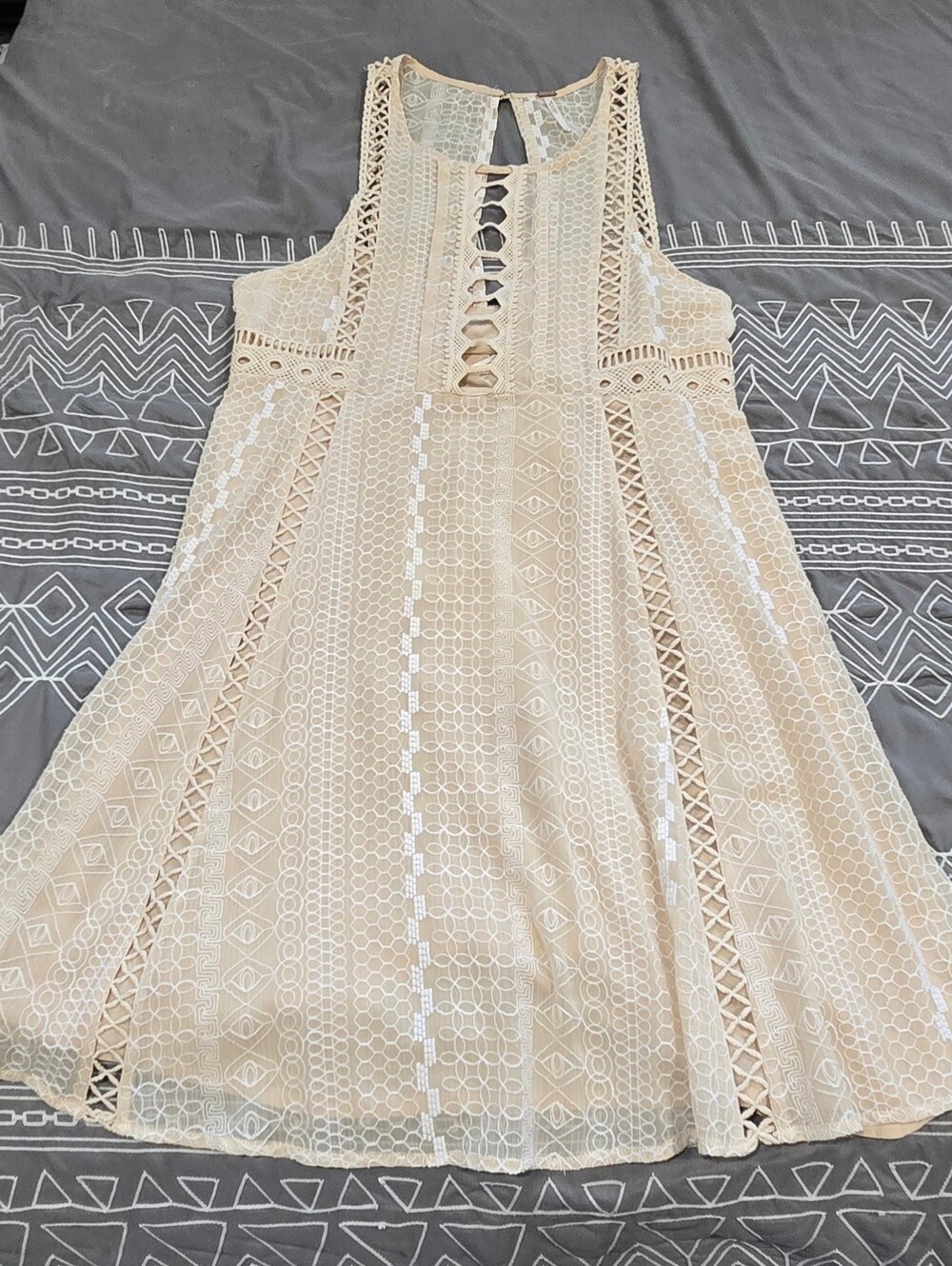 Free People Wherever You Go Lace Mini Dress Size 8
